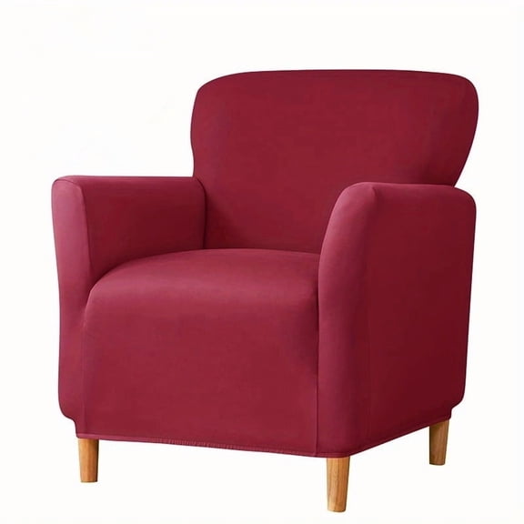 suxuMhao Armchair Slipcover, 2 Piece Dark Red S Size Single Seat Stretch Chair Cover, Chair Protectors Covers for Arm Chair, Durable Arm Chair Cover，Easy-Install Chair Protectors Covers
