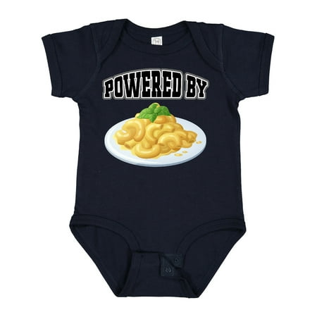 

Inktastic Powered by Macaroni and Cheese Gift Baby Boy or Baby Girl Bodysuit