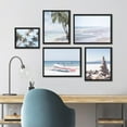 thumbnail image 2 of PixonSign Framed Canvas Print Wall Art Set - Palm Tree Beach View Posters - Gallery Set of 5 Sailboat Ocean Wave Travel Photography Modern Art Nature Wilderness Wall Décor for Home - Black, 2 of 5