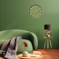 thumbnail image 2 of Modern Wall Clock,12 inch Silent Non Ticking Wall Clock,Battery Operated, Analog Wall Clock for Living Room Bedroom Kitchen Office Classroom Decor (Green), 2 of 7