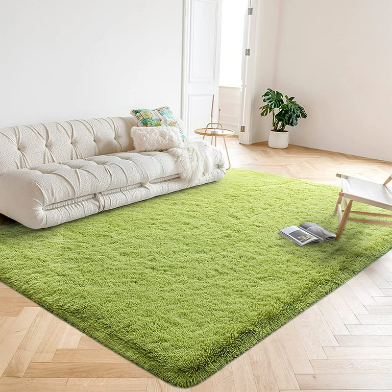 Lochas Fluffy Soft Shag Carpet Rug for Living Room Bedroom Big Area Rugs  Floor Mat, 3'x5',Sakura Pink