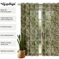 thumbnail image 6 of Vargottam Flowers Print Sheer Georgette Curtains for Windows & Small Doors Set of 2 Panels, 72" Long, Grommet Top, Printed Light Filtering Drapes for Living Room or Study, 6 of 9