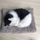 thumbnail image 3 of Gato de simulación, animales de peluche, juguete que llamará con estera de tela, gato durmiente, muñeco de peluche, regalos para niños, 3 of 3