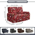 thumbnail image 2 of Xixirimido Recliner Loveseat Cover Non-Slip Reclining Couch Covers for 2 Seat, Recliner Sofa Cover Furniture Protector with Pockets for Kids, Pets, Christmas Sowman Reindeer Trees Red, 2 of 8