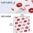 thumbnail image 6 of GZHJMY Valentine's Day Pink Red Kiss Lip Cloth Napkin Kitchen Dining Table Collection Festive Holiday Date Engagement Wedding Gift 6 Pack 20" × 20", 6 of 6