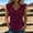 Hot Pink, variant on Women's Casual Loose Knit Sleeveless V-Neck Button-Up Pullover Top