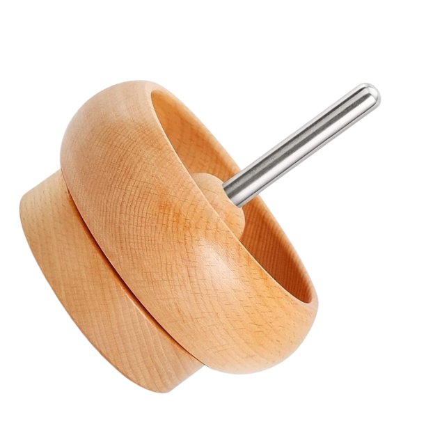 Ahorro de esfuerzo, kit de manualidades de madera, hilandero de cuentas de madera para proyectos de bricolaje