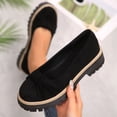 thumbnail image 2 of Zedker Platform Shoes Women Loafer Slip On-Suede Chunky Dress Loafers Casual Business Oxford for Work Black 41, 2 of 10