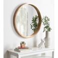 thumbnail image 4 of Kate and Laurel Hutton Round Decorative Large Modern Wood Frame Wall Mirror, 30 Inch Diameter, Natural Finish, 4 of 5