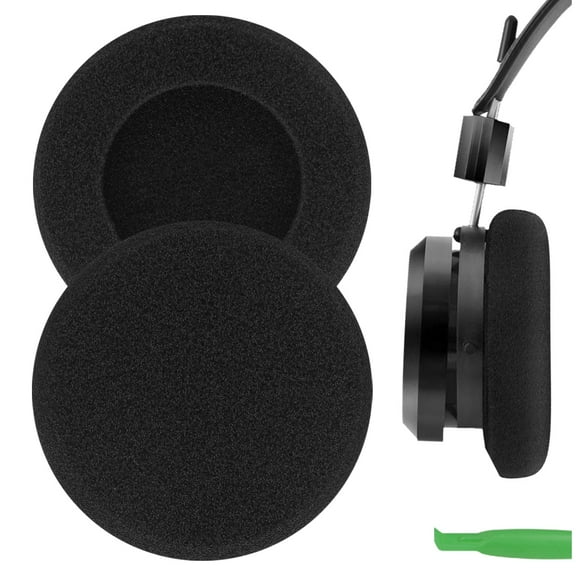 Geekria Comfort Foam Replacement Ear Pads for GRADO SR60, SR80, SR125, SR225, M1 Headphones Ear Cushions, Repair Parts with Video Guide (Black)