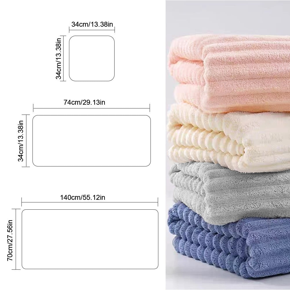 Elegant Choise 3/9 Pieces Candy Fleece Towel Set - Ultra Soft Bath, Hand & Face Towels in 4 Colors | Quick-Dry & Luxurious