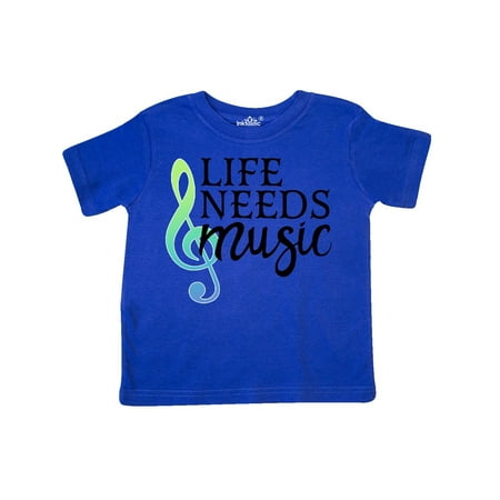 

Inktastic Life Needs Music- ocean colors Gift Toddler Boy or Toddler Girl T-Shirt