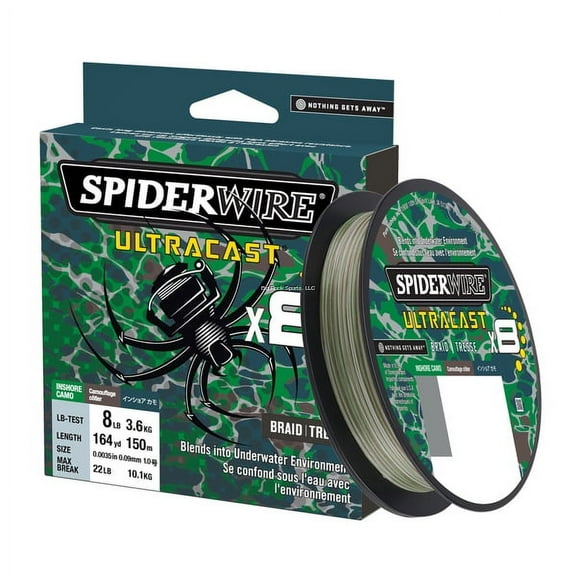 Spiderwire Ultracast Braid, Superline, 6lb, 328yd, Inshore Camo