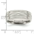 thumbnail image 4 of 925 Sterling Silver 7mm Polished Fancy Band Ring Size 8.5, 4 of 7