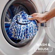 Vileda H2PrO Spin Mop Refill, 1 Pack - Blue & White Microfibre Mop Head Pad