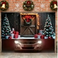 thumbnail image 6 of Christmas Garage Door Cover Decorations, Christmas Garage Door Background Snowman Reindeer Rustic Banner Cover, Xmas Snow Santa Hanging Decoration Wall Backdrop for Xmas Home, 6 of 6
