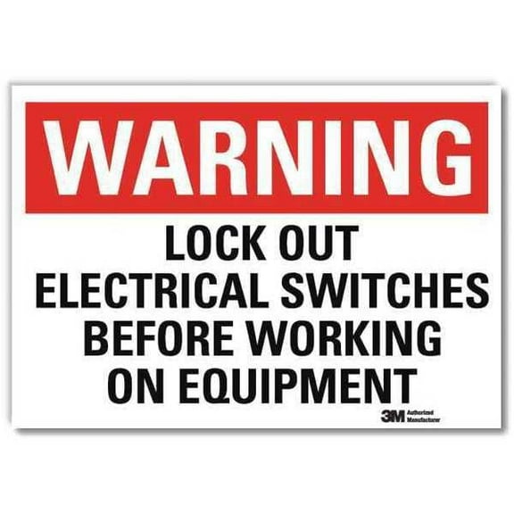 Lyle Warning Sign,Red/White,Surface,5 in. H U6-1151-RD_7X5