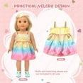 thumbnail image 6 of 18 Inch Doll Dress, Rainbow Tulle Tutu with Bow, Deer Print Outfit for 18" American Girl Doll, Perfect for Birthday & Playtime, 6 of 14