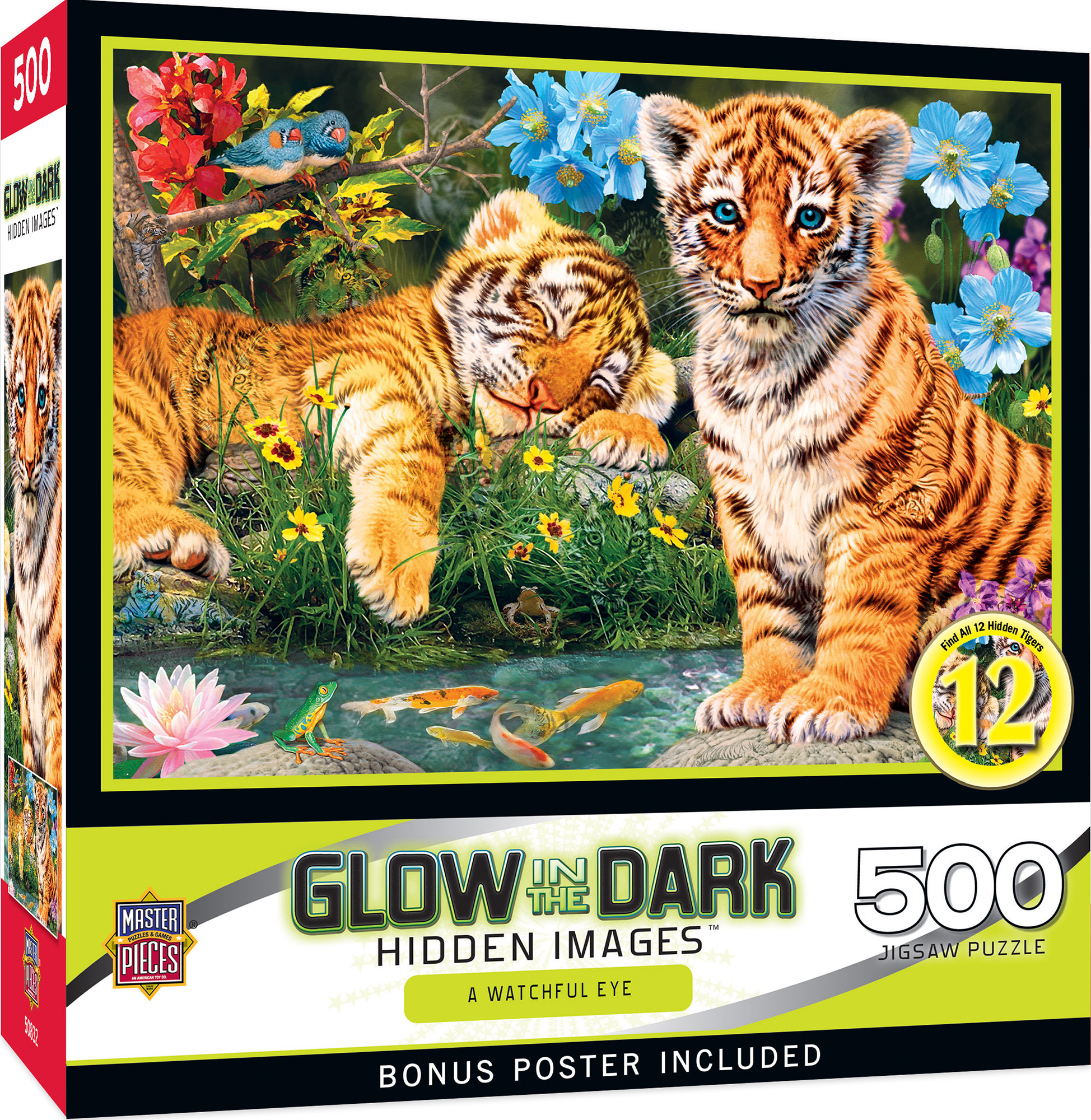 Hidden Images Glow In The Dark - A Watchful Eye 500 Piece Puzzle