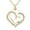 Gold, variant on Infinity Women's Love Heart Necklace Round Diamond jewelry 18" , 18K Gold Plated, Silver Plated, silver gold (Silver)