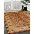 thumbnail image 3 of Ahgly Company Machine Washable Indoor Rectangle Industrial Modern Mahogany Brown Area Rugs, 4' x 6', 3 of 7