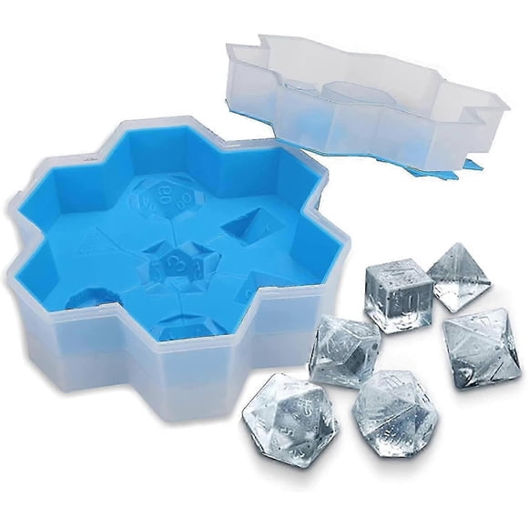 Creative Dice Ice Cube Trays with Lids, Stackable Silicone Mold for Cocktails & Drinks, BPA-Free Freezer Safe Ice Cube Maker