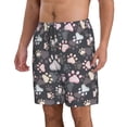 thumbnail image 2 of Salouo Colorful Paws Of Dog Pattern Swim Trunks for Men,Men's Hawaiian Bathing Suit Swimsuits Quick Dry Swimming Board Shorts Beach Shorts with Pockets-XX-Large, 2 of 6