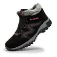 thumbnail image 2 of Women’s Winter Snow Boots Outdoor Warm Fleece-Lined Waterproof Ankle Boots, Non-Slip Thick Sole Cold Weather Hiking Boots, Lightweight Insulated Mid-Top Trekking Walking Winter Shoes for Adults, 2 of 5