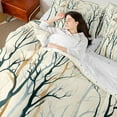 thumbnail image 4 of Homewish Vintage Branches Plant Twin Bedding Sets 7-Piece, Chic Stripes Abstract Bedding Comforter Set, Rustic Farmhouse Reversible Sheet Sets, Luxury Bedroom Decor, 4 of 7