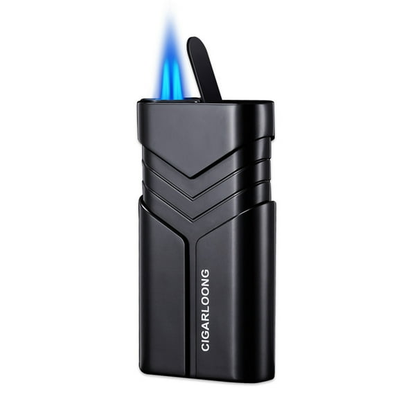 Cigar Lighter Windproof Straight Punch Stainless Steel Portable Cigar Electronic Cigarette Lighter