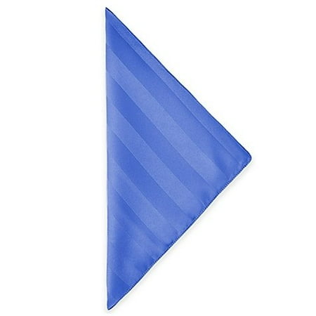 

Ultimate Textile (2 Dozen) Satin-Stripe 20 x 20-Inch Cloth Dinner Napkins - for Wedding and Catering Hotel or Home Dining use Periwinkle Blue