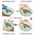 thumbnail image 2 of FMSHPON Ocean Sea Turtle Set of 8 Round Coaster for Drinks, Absorbent Ceramic Stone Coasters Cup Mat with Cork Base for Home Kitchen Room Coffee Table Bar Decor, 2 of 6