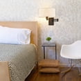 thumbnail image 5 of MOOSE Black Swing Arm Wall Sconce with Drum Fabric Shade Plug in Cord, 5 of 7