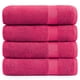 thumbnail image 1 of Toallas de Baño para - Juego Premium Algodón, Toalla Secado Rápido, Hotel Lujo 4 (28" x 54") Fucsia, 1 of 9