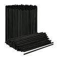 thumbnail image 4 of InsCrazy Straws Party Supplies Disposable 500pcs Plastic Straws Black Thin Tube Cocktail Water Flat Mouthed Straight Tube, 4 of 7
