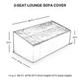 Abba Patio 3Seat Patio Wicker/Rattan Deep Lounge Sofa Cover, Water