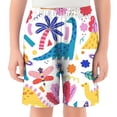 thumbnail image 2 of REDARER Boys' Tropical Dinosaur Print Shorts Summer Casual Elastic Waist Comfortable Beach Play Shorts for Toddler to ,2-3 Years, 2 of 3