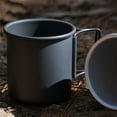 thumbnail image 4 of Multifunctional Camping Mug with Foldable Handle 0.3L Ultralight Saving Space Durable Alloy Water Cup for Outdoor Hiking Picnic Backpacking Black, 4 of 10