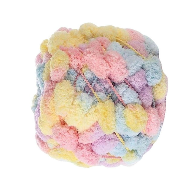 Hilo grueso de peso para tejer con brazos, cómodo y suave, hilo gigante para crochet. rosa amarillo claro