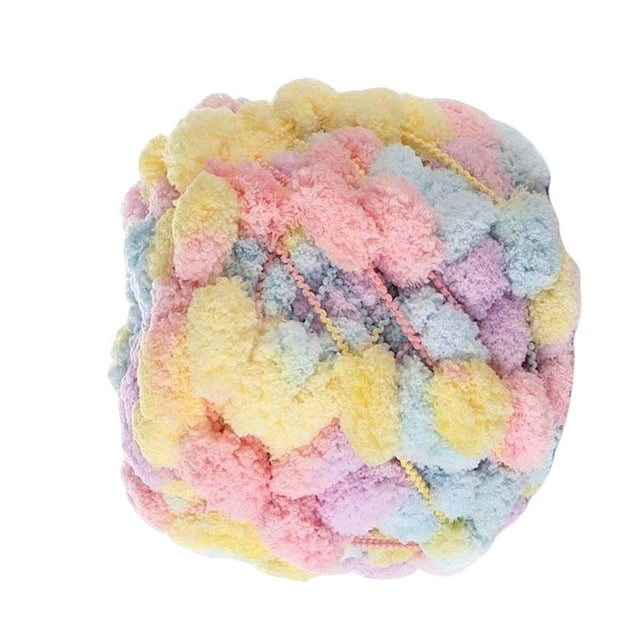 jifeng Chunky Yarn Arm Knitting Rug Making Crochet Hand Knitting Comfortable jumbo yarn Light Yellow Pink