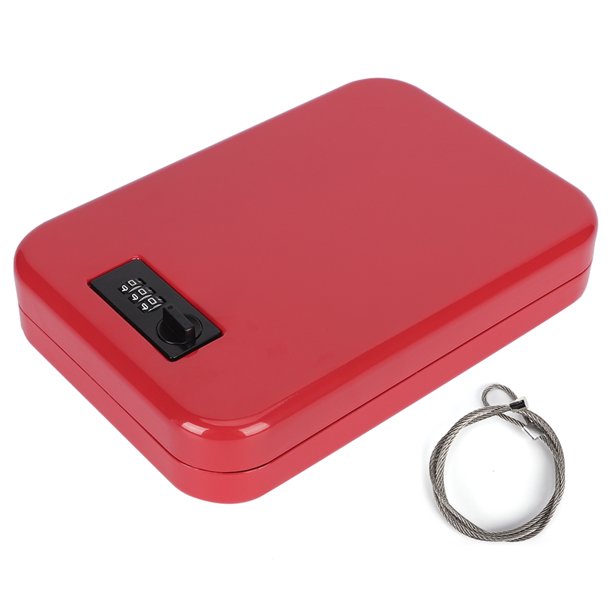 Soporte de almacenamiento de contraseña mecánica caja de almacenamiento portátil antirrobo con cerradura de aleación de zinc viaje para seguridad en el hogar