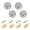 Blue Yellow Rose, variant on JIALIOU Kitchen Cabinet Knobs Round Zinc Drawer Pulls, Red Yellow Stars Sparks Lightning, 4 Pack
