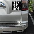thumbnail image 2 of DistinctInk Custom Bumper Sticker - 8" x 8" Decorative Decal - Black Background - Tennis Anyone?, 2 of 2