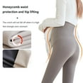 thumbnail image 5 of Gibobby Leggings Translúcido Mujer Mujeres Tallas granparas Terciopelo Engrosamiento Ropa maternidad Pantalones vientre Noveno pantalones Pantalones cuero falso Leggings embarazadas（Negro， XL), 5 of 5