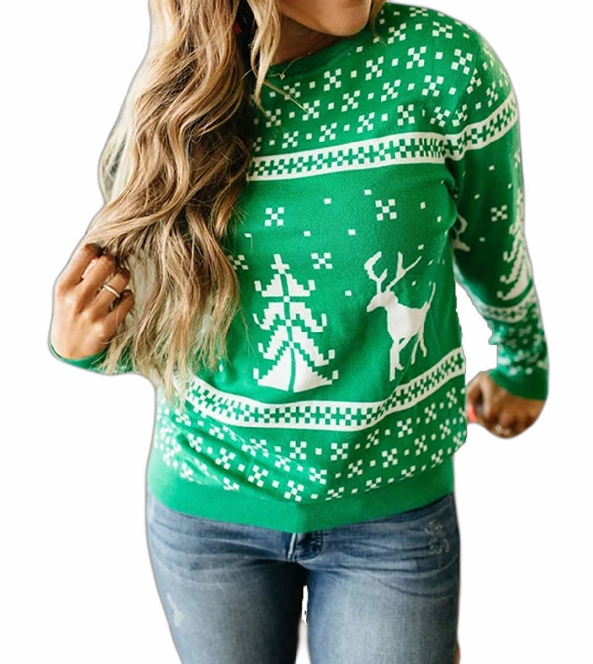 green xmas jumper
