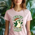 thumbnail image 5 of Ice Ice Baby Shirt | Funny Penguin Skating Graphic Tee | Unisex Casual T-Shirt, Navy, Size M, 5 of 6