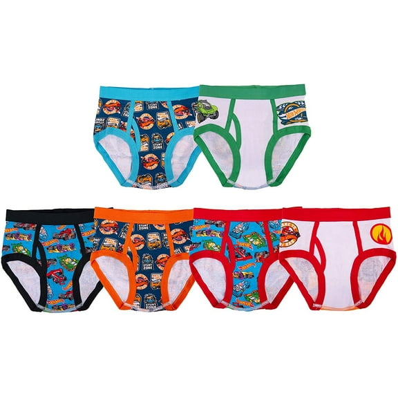 Hot Wheels 6-Pack Boys Briefs Toddler Little Big Kid Cars 18M, Assorted
