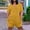 Yellow, variant on Plus Size Rompers for Women Summer Shorts Jumpsuit with Pockets V Neck Short Sleeve Romper Solid Color Jumpsuit Shorts