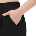 thumbnail image 5 of Cagogo Women Plus Size High Waisted Capri Pants with Pockets Solid Straight Leg Cropped Trousers Elegant Office Casual Summer Lounge Pants, Black 3XL, 5 of 8
