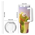 thumbnail image 4 of Goofa SpongeBob SquarePants Imprimé 40oz Ice Bully avec Poignée et Paille Tasse Isolée sous Vide en Acier Inoxydable et Couvercle à Paille 2 en 1, 4 of 8